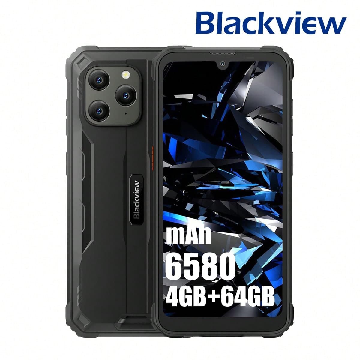 Blackview Bv5300 Pro (2023) Téléphone portable extérieur débloqué, système d'exploitation Android 12, batterie 6580 mAh, processeur Octa-core